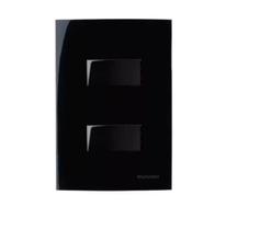 Conjunto 2 Interruptor Tecla Simples Separado 4x2 Preto Ebony Clean MarGirius