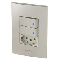 Conjunto 2 Interruptores Led + 1 Tomada 20A - Inova Titanium
