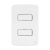 Conjunto 2 Interruptores Paralelo 10A 250V Placa 4x2 Branco Compose Weg