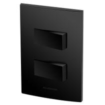 Conjunto 2 Interruptores Paralelos - Inova Preto Fosco Conjunto 2 Interruptores Paralelos - Inova Preto Fosco