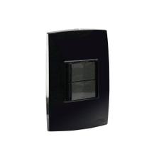 Conjunto 2 Interruptores Simples 10A 250V Preto Rubi - Force Line