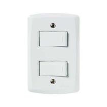 Conjunto 2 Interruptores Simples 10A Lux2 com Parafusos Branco Tramontina Conjunto 2 Interruptores Simples 10A Lux2 com Parafusos Branco Tramontina