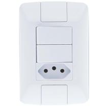 Conjunto 2 Interruptores Simples Aria 4 X 2250v/ 6a + 1 Tomada 2p + T250v/ 10a - Tramontina Conjunto 2 Interruptores Simples Aria 4 X 2250v/ 6a + 1 Tomada 2p + T250v/ 10a - Tramontina