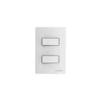 Conjunto 2 Interruptores Simples Branco 10a 250v 4x2 Linha Brava - Soprano Conjunto 2 Interruptores Simples Branco 10a 250v 4x2 Linha Brava - Soprano