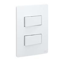 Conjunto 2 Interruptores Simples com Placa Branco Esatta Weg