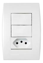 Conjunto 2 Interruptores Simples E 1 Tomada 10a Soprano Ilus Conjunto 2 Interruptores Simples E 1 Tomada 10a Soprano Ilus