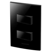 Conjunto 2 Interruptores Simples - Inova Black Piano - Blp07 Conjunto 2 Interruptores Simples - Inova Black Piano - Blp07