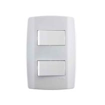 Conjunto 2 Interruptores Simples - Linha Slim - Ilumi Conjunto 2 Interruptores Simples - Linha Slim - Ilumi
