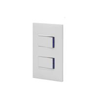 Conjunto 2 Interruptores Simples Tecla Dupla Branco Pial Plus+ Legrand