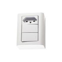 Conjunto 2 Interruptores Simples + Tomada 10a - Linha Lizflex - Tramontina Conjunto 2 Interruptores Simples + Tomada 10a - Linha Lizflex - Tramontina