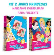Conjunto 2 Jogos Infantil Didatico Princesas Menina +4 Anos