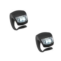 Conjunto 2 Lanternas Para Bicicletas Bike Com 2 Leds Pisca Strobo