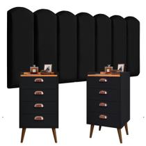 Conjunto 2 Mesa de Cabeceira Monet E Módulos Nuvem Estofada Julia 0,90 / 1.40 / 1,60 / 1,95 Conjunto 2 Mesa de Cabeceira Monet E Módulos Nuvem Estofada Julia 0,90 / 1.40 / 1,60 / 1,95