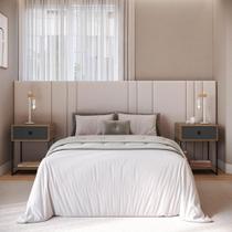 Conjunto 2 Mesas de Cabeceira 61 cm com Gaveta Industrial