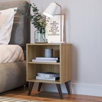 Conjunto 2 Mesas de Cabeceiras com Prateleira e Nichos