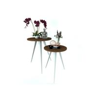 Conjunto 2 Mesinhas Lateral De Canto Sala Quarto Redonda B.M