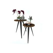 Conjunto 2 Mesinhas Lateral De Canto Sala Quarto Redonda P.M