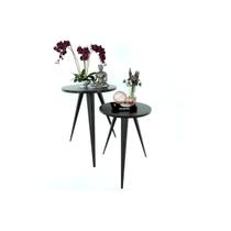 Conjunto 2 Mesinhas Lateral De Canto Sala Quarto Redonda P.P