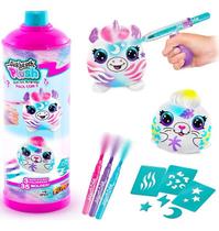 Conjunto 2 Mini Pelucia Surpresa Para Pintar Airbrush Fun