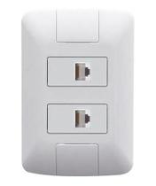 Conjunto 2 modulo tomada rj45 internet linha aria tramontina