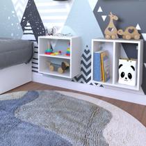 Conjunto 2 Nichos Prateleira para Quarto Infantil Branco Conjunto 2 Nichos Prateleira para Quarto Infantil Branco