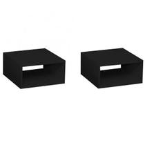 Conjunto 2 Nichos Salvatori Baby Bramov Móveis Preto Conjunto 2 Nichos Salvatori Baby Bramov Móveis Preto