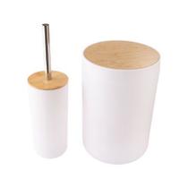 Conjunto 2 Peças Banheiro Lixeira Escova Branco