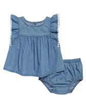 Conjunto 2 Peças Bata Azul Claro OLD NAVY - Bebê Menina