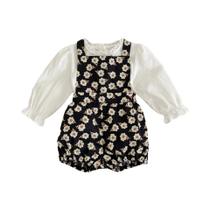 Conjunto 2 Peças Bebê - Cardigan Bordado e Calça com Alça (Meninos e Meninas) Conjunto 2 Peças Bebê - Cardigan Bordado e Calça com Alça (Meninos e Meninas)