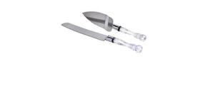 Conjunto 2 Peças Bolo Aço Inox Cabo Plástico Transparente 35673