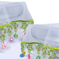 Conjunto 2 Peças Cobre Alimento em Pedraria Borboletas e Margaridas