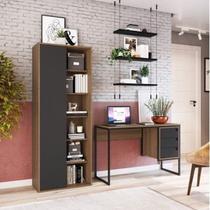Conjunto 2 Peças com Estante Livreiro e Escrivaninha 3 Gavetas Conjunto 2 Peças com Estante Livreiro e Escrivaninha 3 Gavetas
