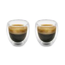 Conjunto 2 Peças Copo 230ml P/ Café E Chá Vidro Parede Dupla