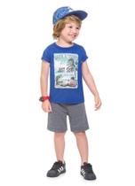 Conjunto 2 peças Curto Infantil Surf Brandili Conjunto 2 peças Curto Infantil Surf Brandili