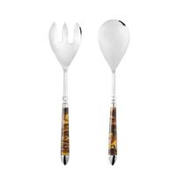 Conjunto 2 Peças Douradas Para Salada com Cabo em Resina - Wolff