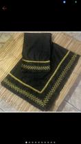 Conjunto 2 peças em lesê preto c/ dourado