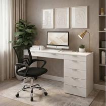 Conjunto 2 Peças Escrivaninha 7 Gavetas Columbus e Cadeira Escritorio Giratoria Tok Yescasa Conjunto 2 Peças Escrivaninha 7 Gavetas Columbus e Cadeira Escritorio Giratoria Tok Yescasa
