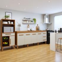 Conjunto 2 Peças Fruteira com Nicho e Balcão 4 Portas Cuiaba