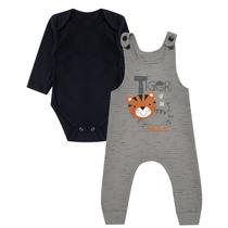 Conjunto 2 peças Jardineira e Body Inverno Menino Conjunto 2 peças Jardineira e Body Inverno Menino