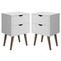 Conjunto 2 Peças Mesa de Cabeceira Atualle Wood New Madri Conjunto 2 Peças Mesa de Cabeceira Atualle Wood New Madri