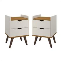 Conjunto 2 Peças Mesa De Cabeceira Atualle Wood New Vintage Conjunto 2 Peças Mesa De Cabeceira Atualle Wood New Vintage