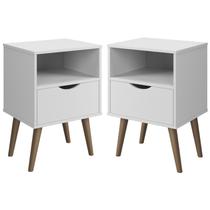 Conjunto 2 Peças Mesa de Cabeceira Grécia Luxo Pés Palito