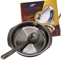 Conjunto 2 Peças P/ Tigela Bowl Pote Servir Arroz Aço Inox Premium