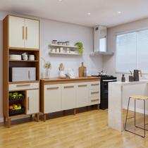 Conjunto 2 Peças Paneleiro com Fruteira e Balcão 3 Portas Caxias Conjunto 2 Peças Paneleiro com Fruteira e Balcão 3 Portas Caxias