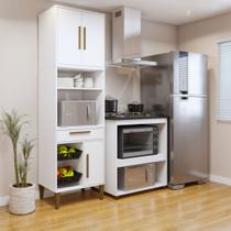 Conjunto 2 Peças Paneleiro com Fruteira e Balcão 5 Bocas Santo Andre