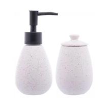 Conjunto 2 Peças para Banheiro de Cerâmica Granilite Branco Wolff