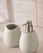 Conjunto 2 Peças para Banheiro de Cimento Cinza - Mart Conjunto 2 Peças para Banheiro de Cimento Cinza - Mart