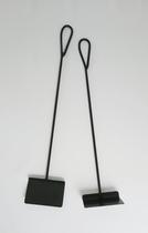 Conjunto 2 Peças para Limpeza de Lareira e Churrasqueira em Ferro Cor Preto
