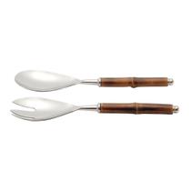 Conjunto 2 Peças para Salada Aço Inox Cabo em Bambu Wolff Conjunto 2 Peças para Salada Aço Inox Cabo em Bambu Wolff