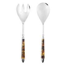 Conjunto 2 Peças para Salada Garfo e Colher para Servir Aço Inox com Cabo de Resina Wolff
